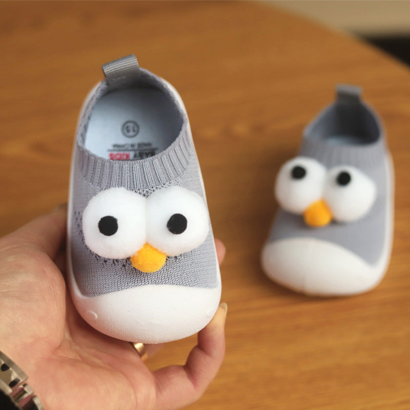 Knit Cartoon Eyes Baby Slip-Ons