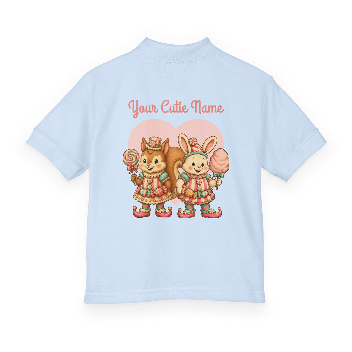 Kids Polo — Cute LolliSquirrel & BunBon with Custom Name