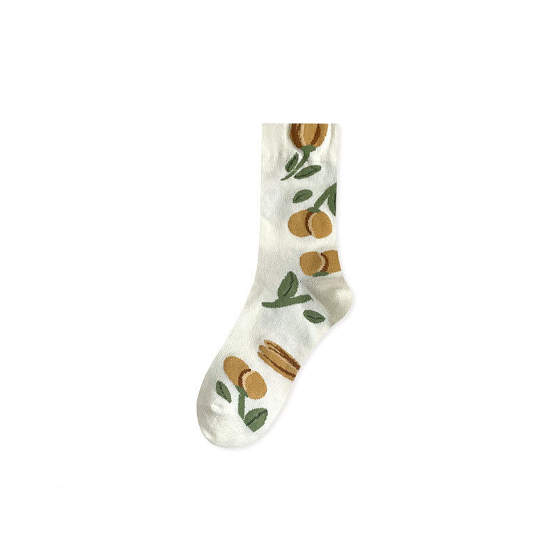 Retro Flower Mid-Calf Socks