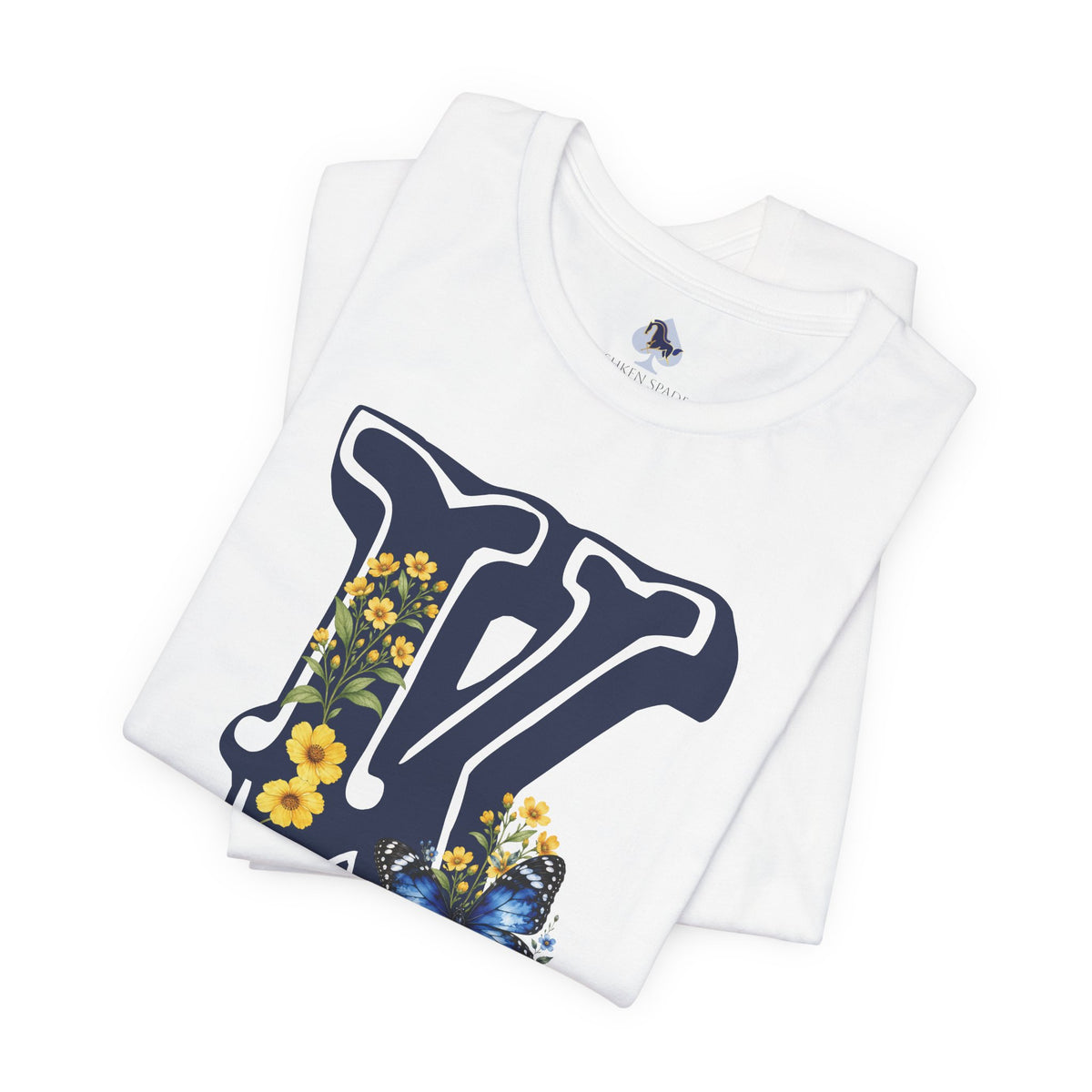 Floral Butterfly Letter K T-Shirt