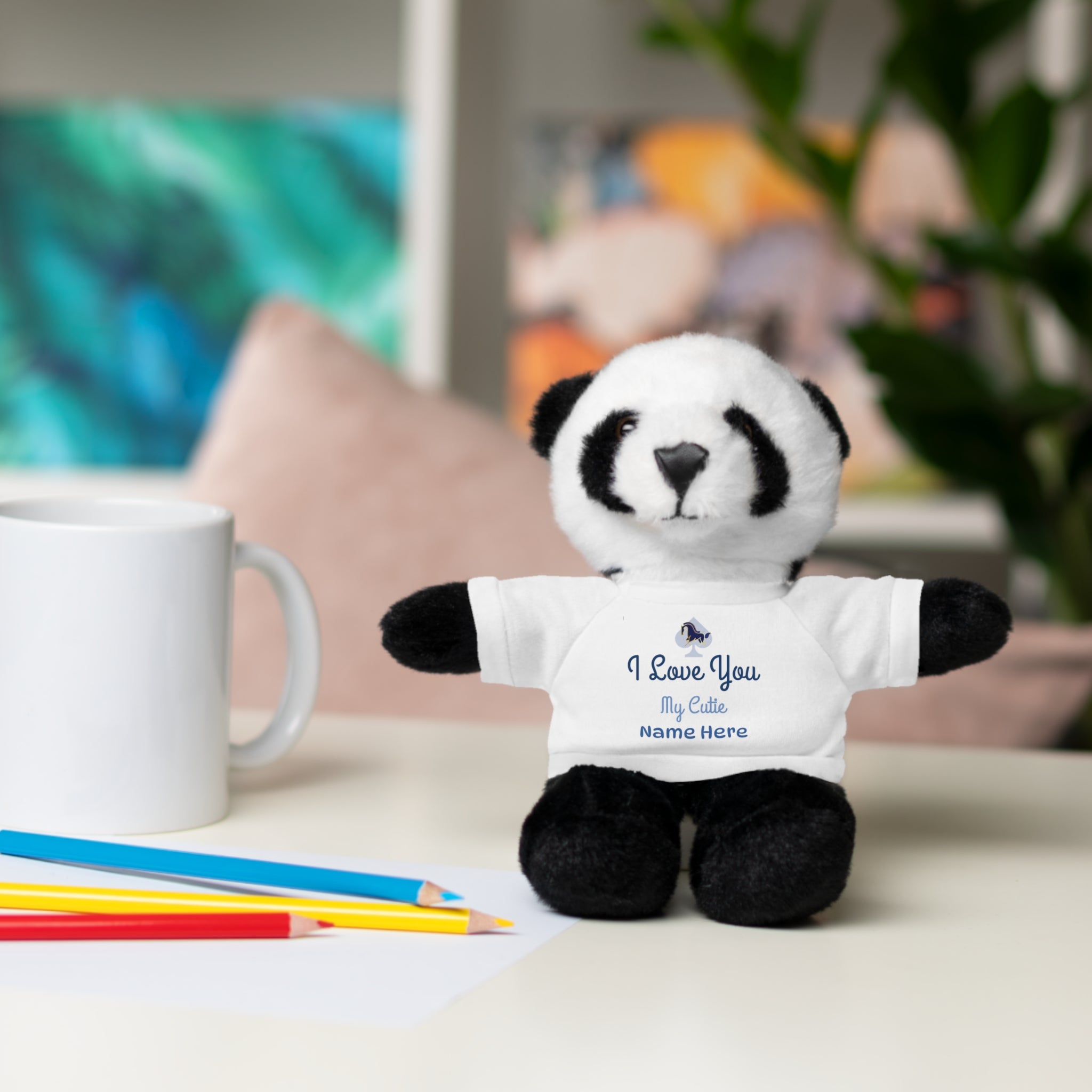 Personalized Teddy Bear with "I Love You" Tee