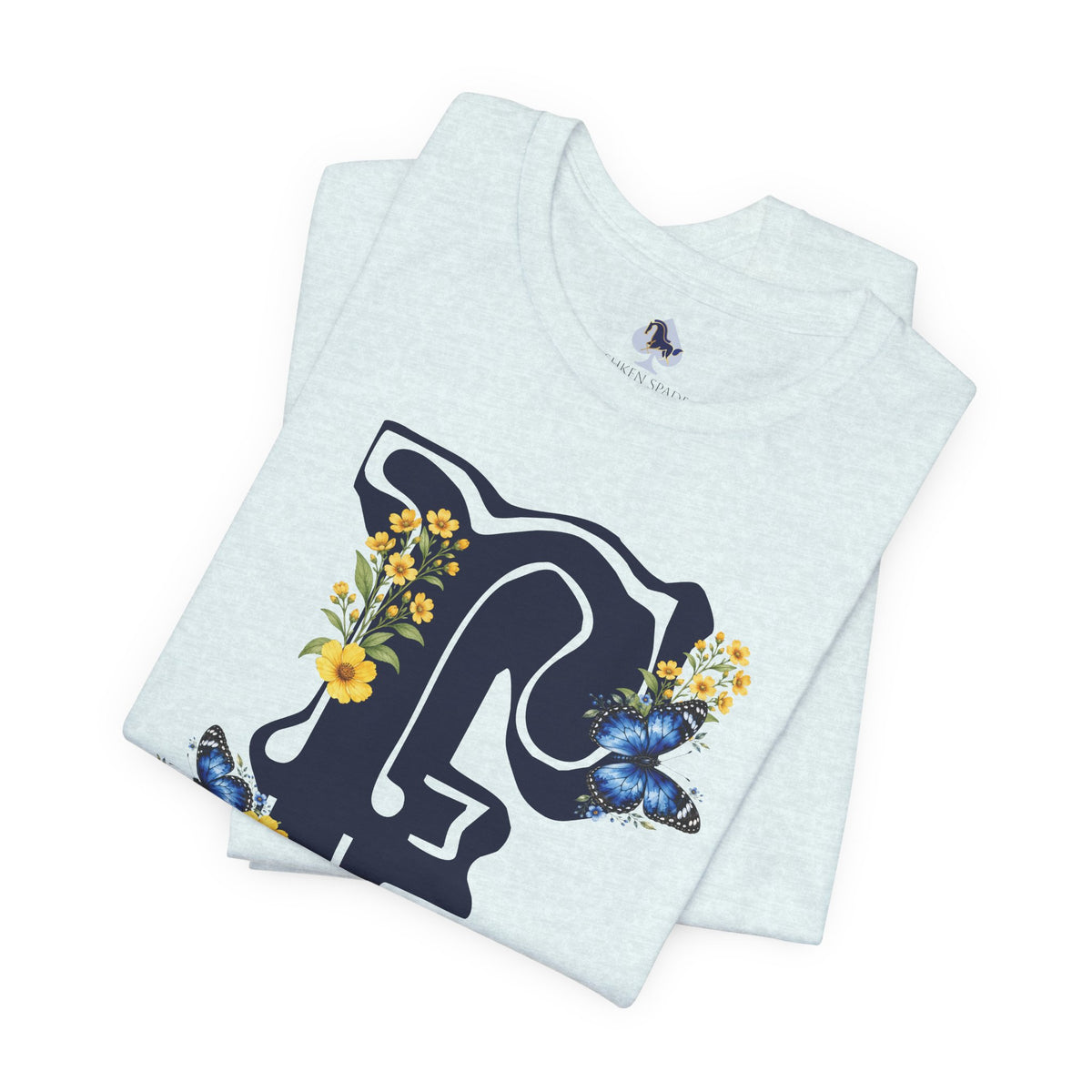 Floral Letter F Monogram T-Shirt
