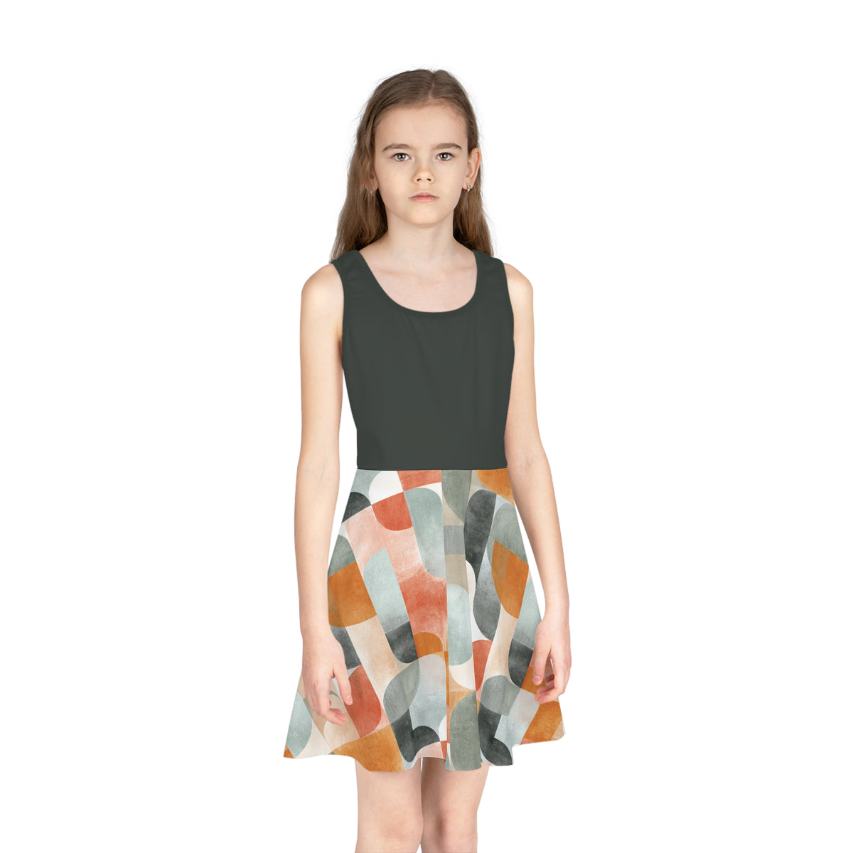 Girls' Geometric Retro Sundress
