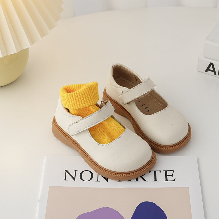 Children's Neutral Leather Shoes