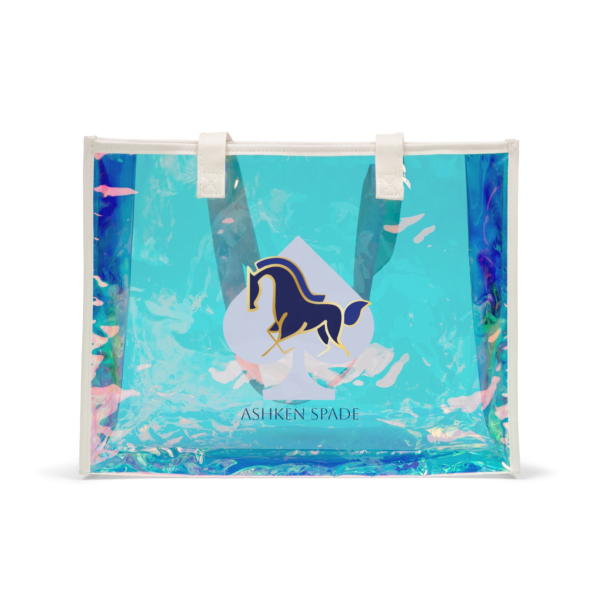 ASHKEN SPADE Holographic Beach Tote Bag