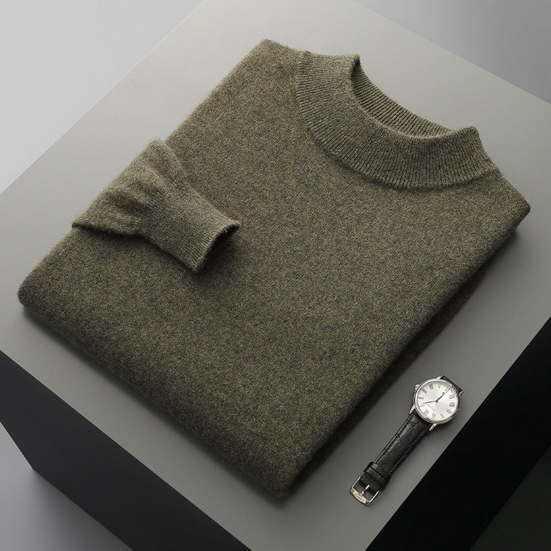 Autumn And Winter New Half-collar Wool Men's Sweater