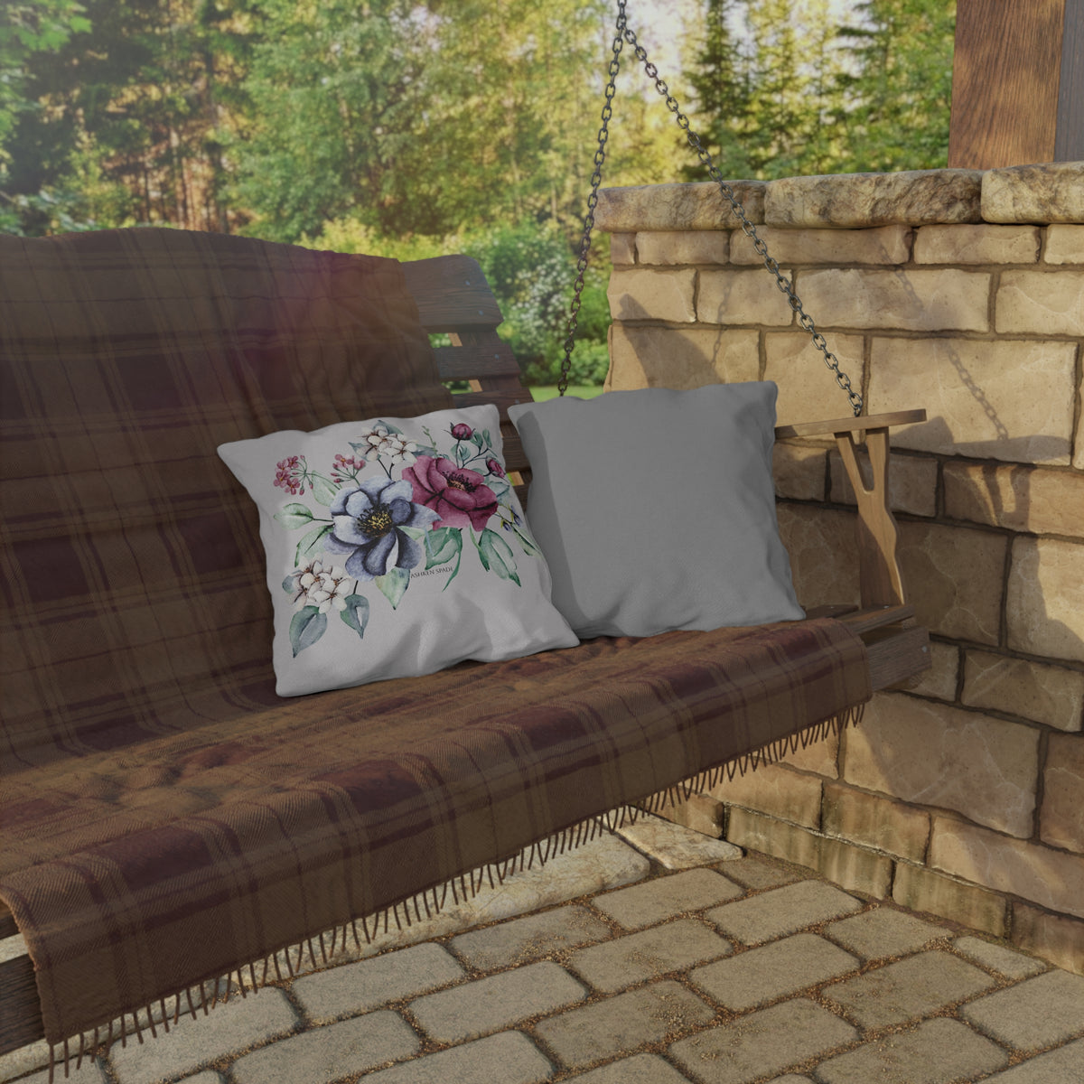 Gray Bloom Cushion