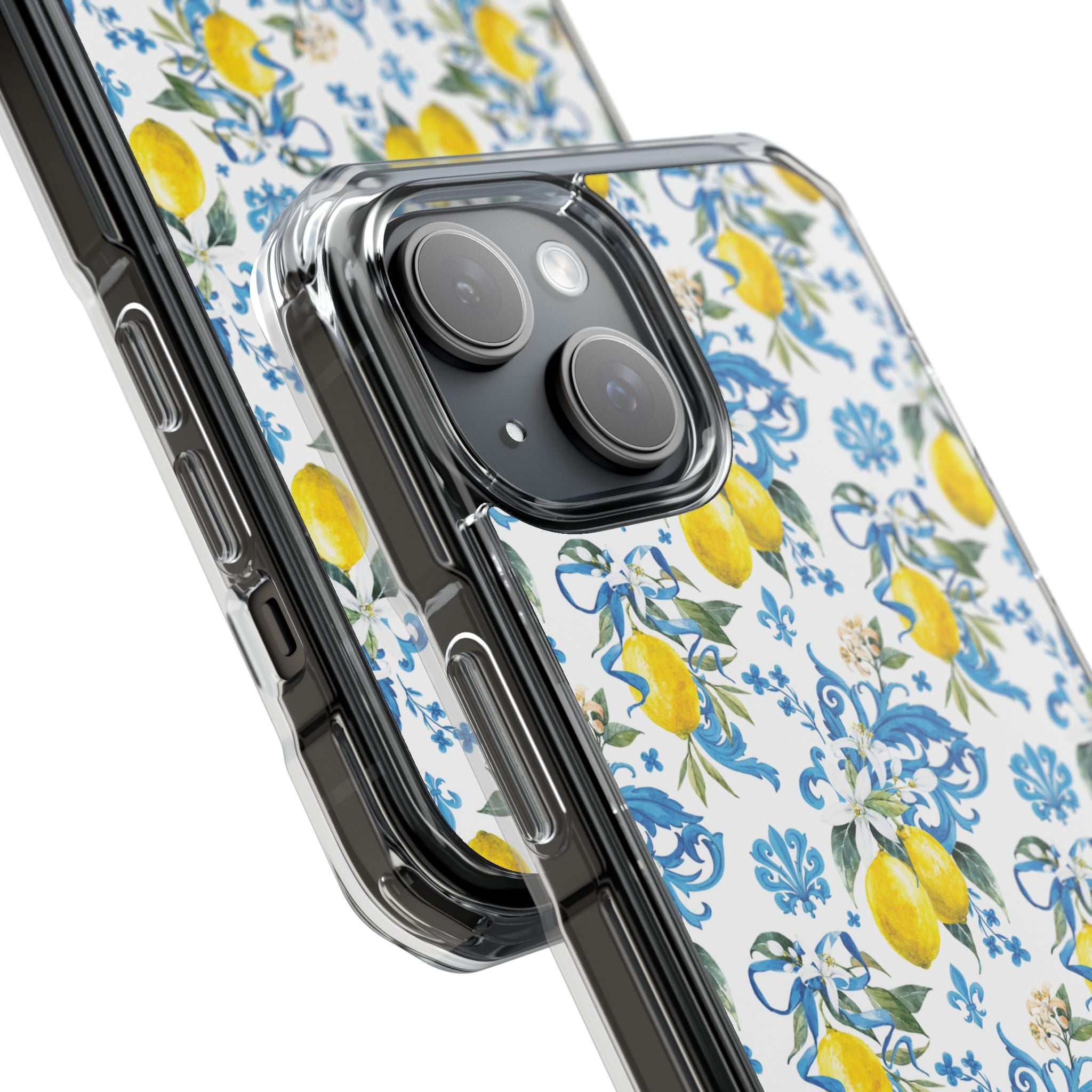 Lemon Charm with Blue Ribbon Magnetic Phone Case