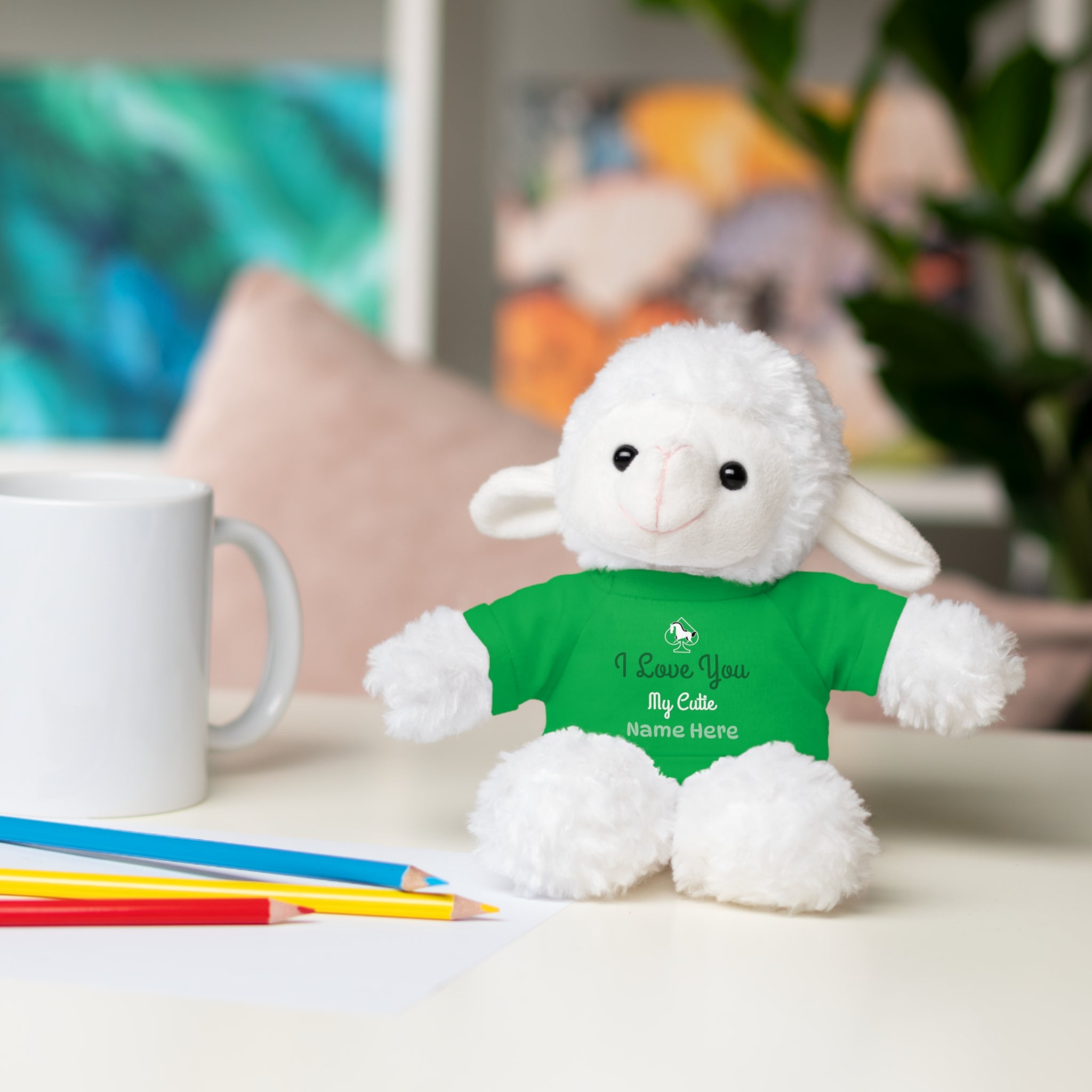 Personalized Teddy Bear with "I Love You" Tee