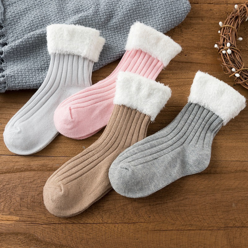 Lace Cotton Children's Socks Turn Over