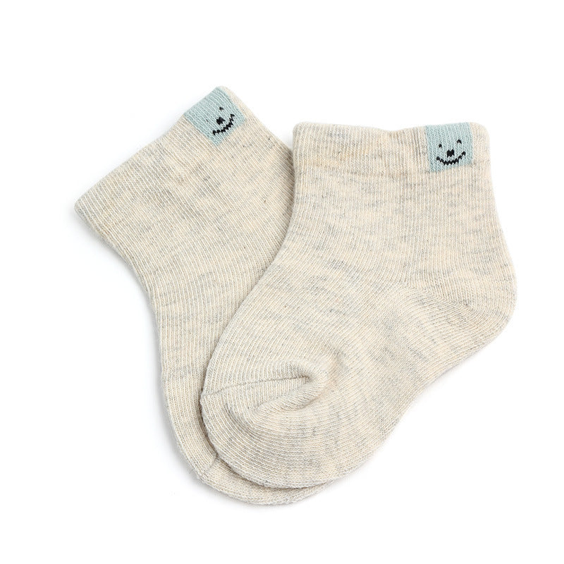 Combed Cotton Double Needle Baby Socks Candy Color Baby In-tube Socks