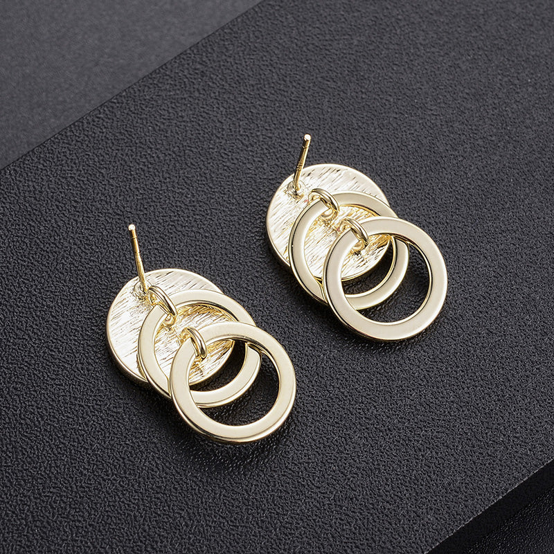 European And American Design Circle Multi-layer Wild Earrings