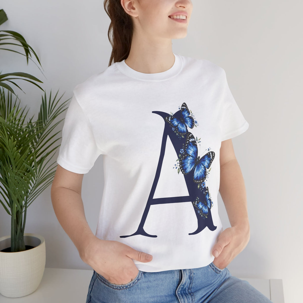 Butterfly Initial A T-Shirt