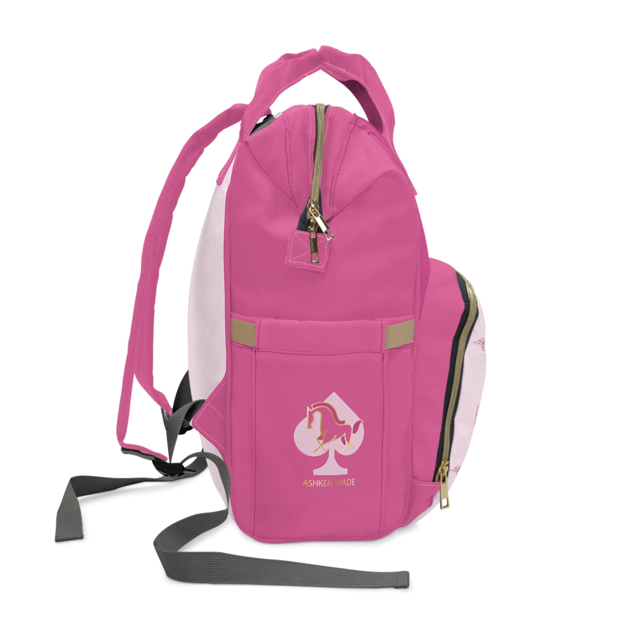 Multifunctional Baby Changing Bag with ASHKEN Spade Logo