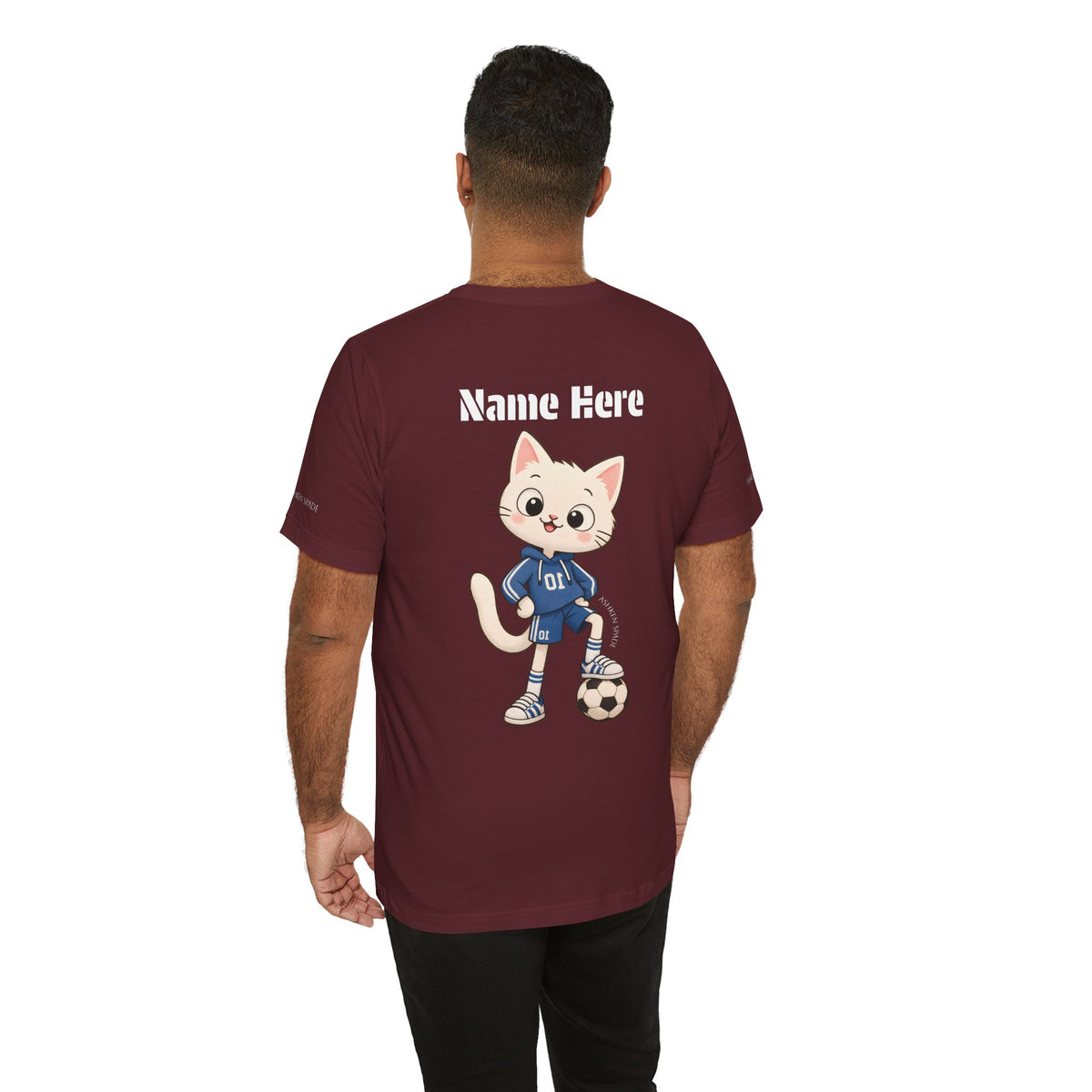 Soccer Cat T-Shirt — Cute 'Goal! Gooooal' Kids & Youth Soccer Tee (Custom Name)