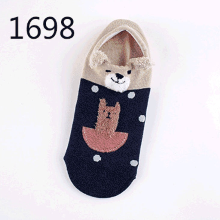 Cute Animals Cotton Short Socks Socks