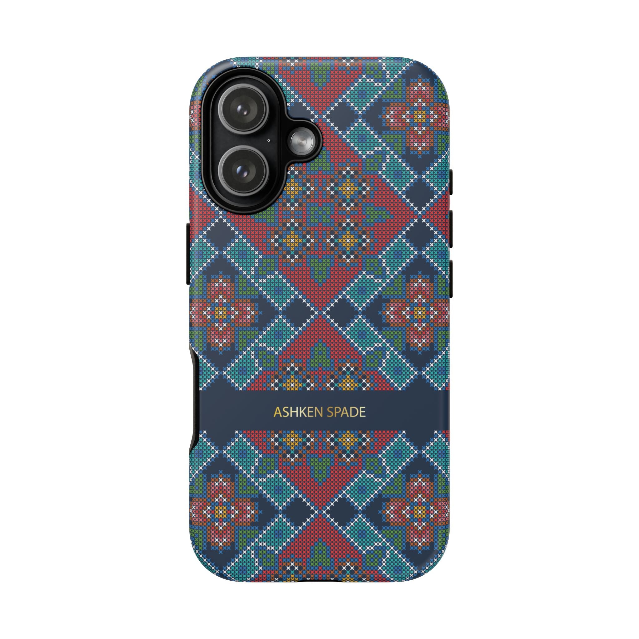Floral Cross Stitch Phone Case