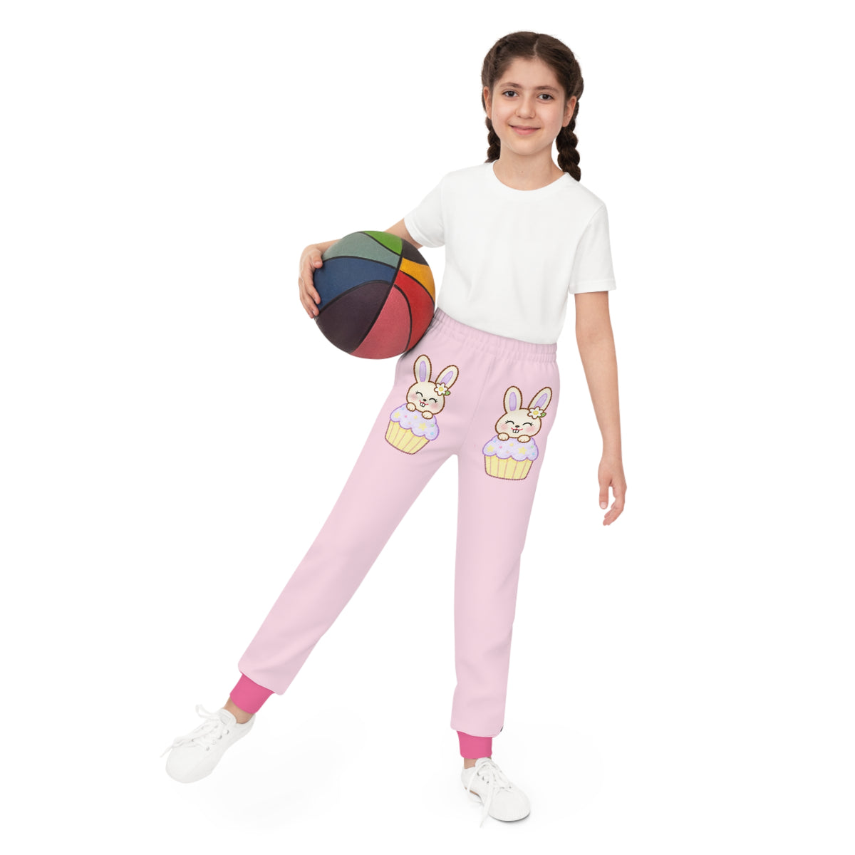 Pink Youth Pink Bunny Cupcake Joggers