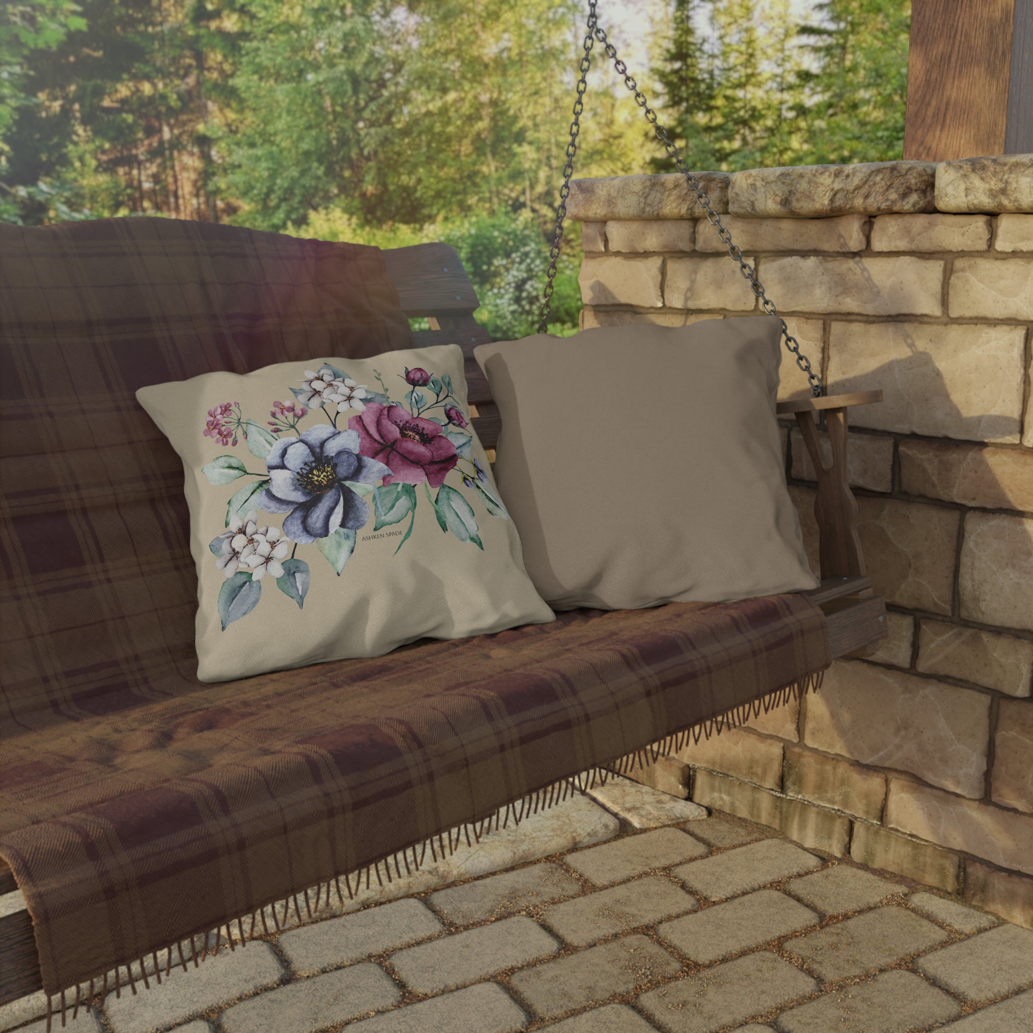 Copy of Gray Cushion With Flower