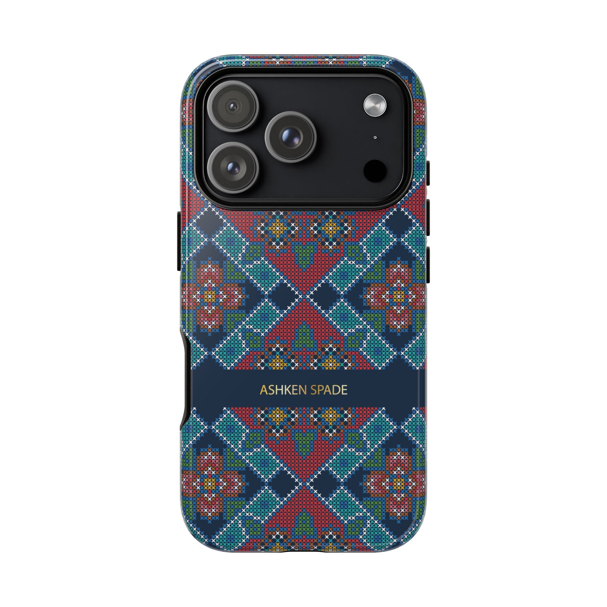 Floral Cross Stitch Phone Case