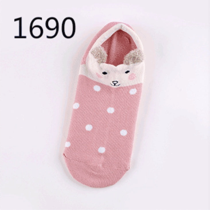 Cute Animals Cotton Short Socks Socks