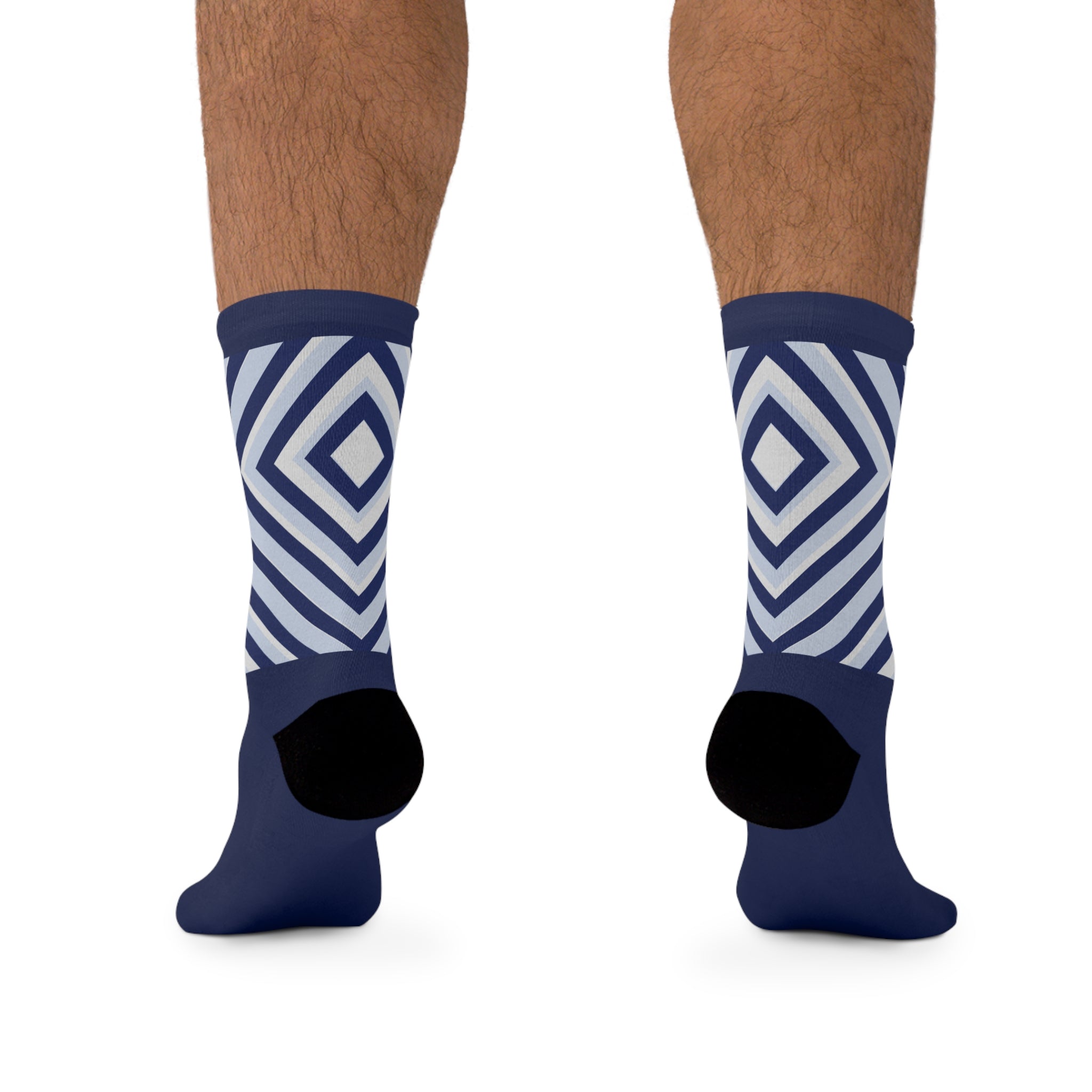 Navy ASHKEN SPADE Pattern Socks