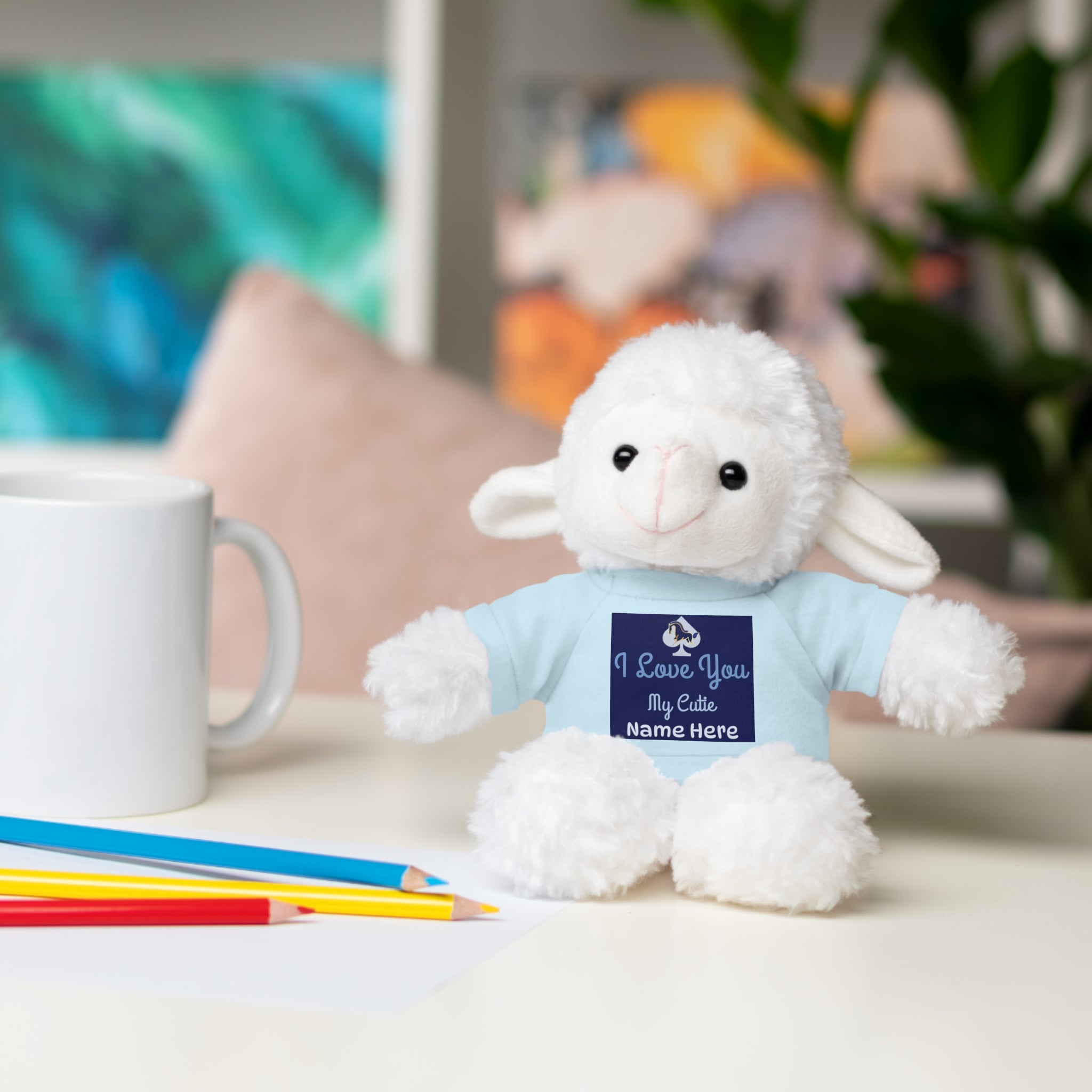 Personalized Teddy Bear with "I Love You" Tee