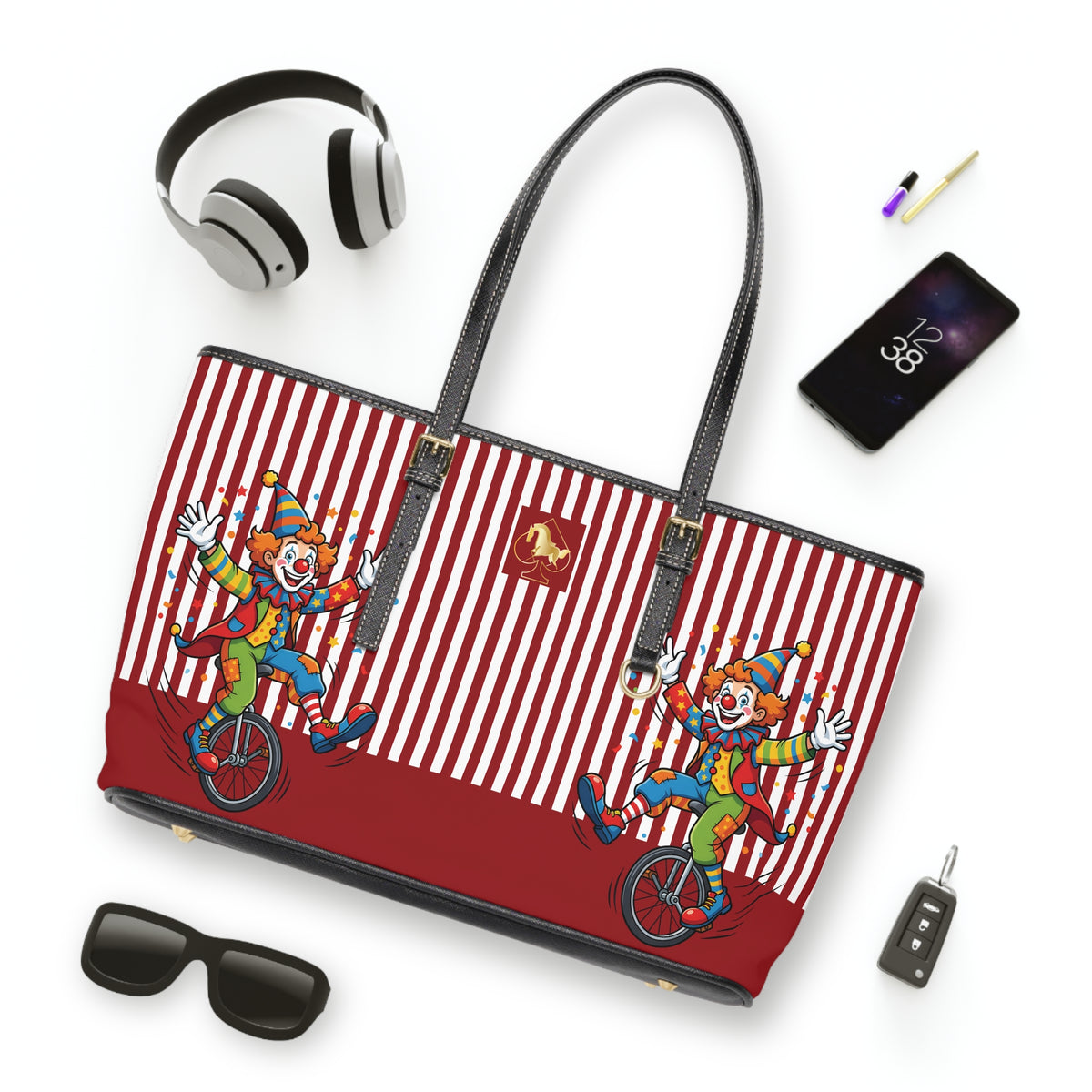 Circus  Red and White Striped Shoulder Bag
