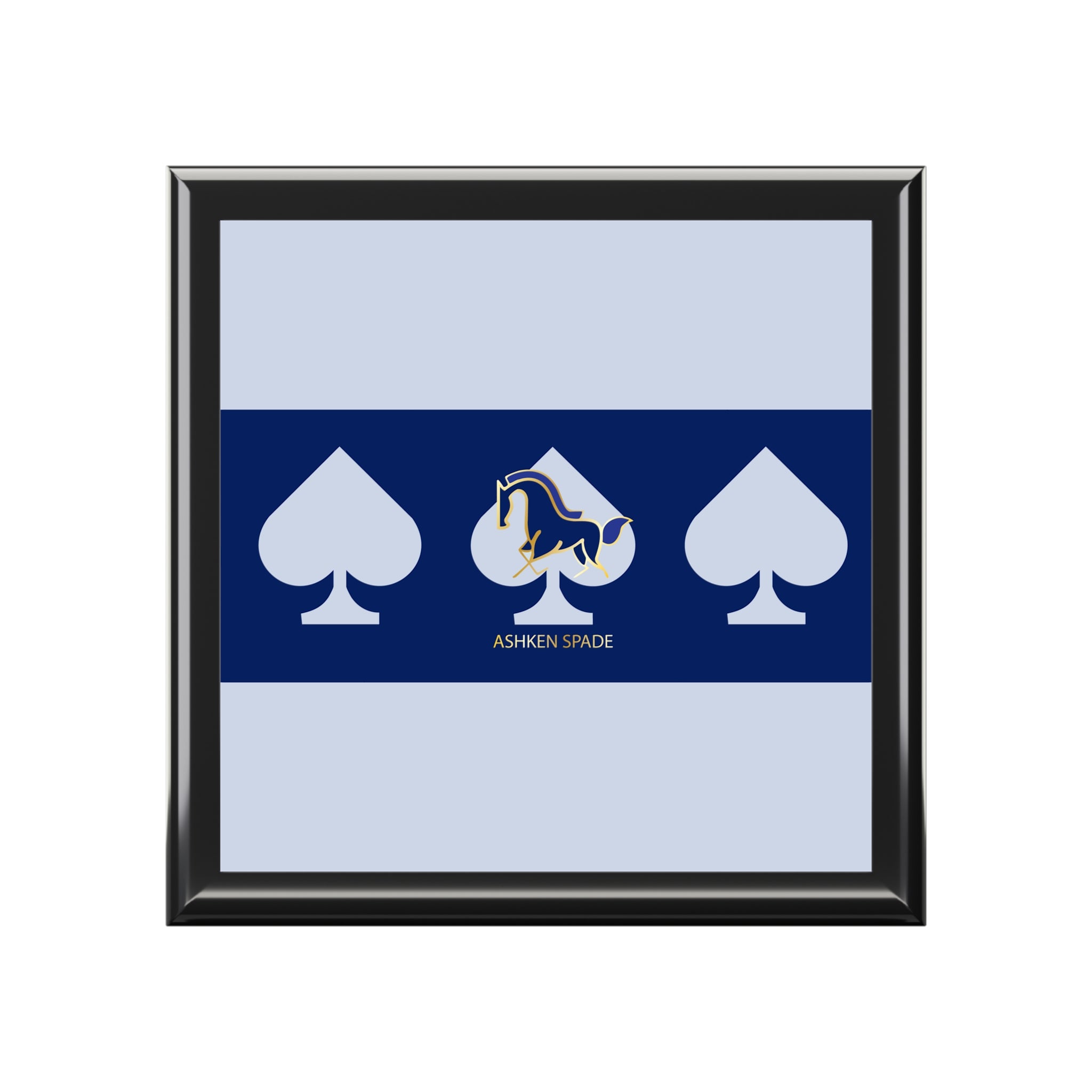 Navy Ashken Spade Jewelry Box