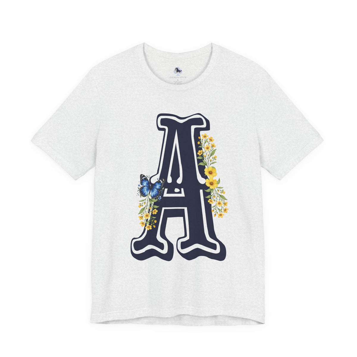 Floral Letter A Graphic T-Shirt