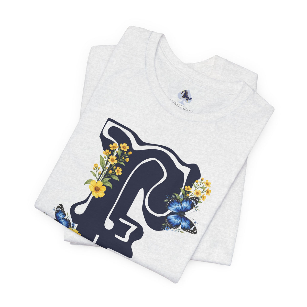 Floral Letter F Monogram T-Shirt