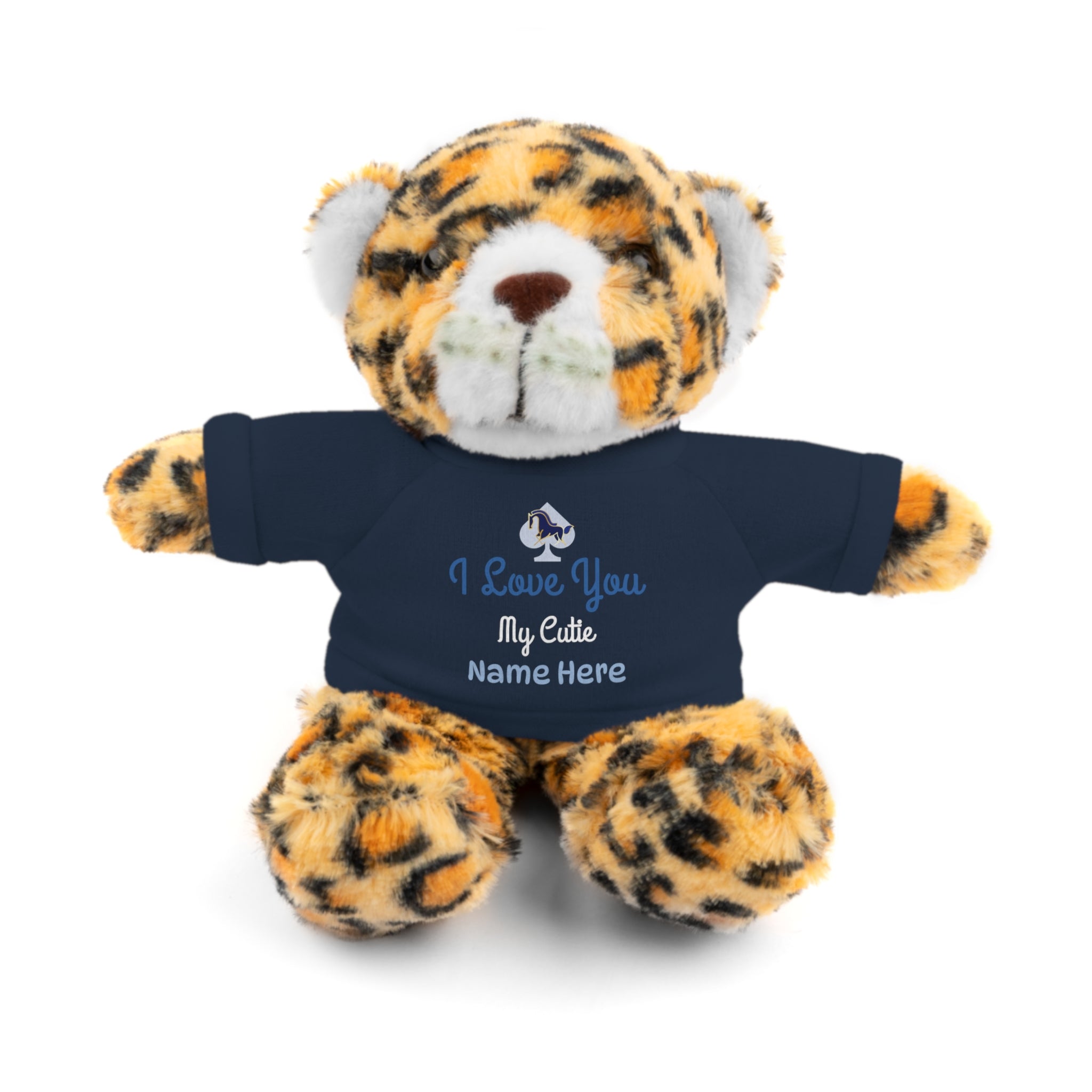 Custom Stuffed Animal with “I Love You” Tee