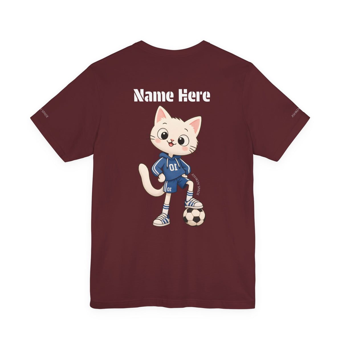 Soccer Cat T-Shirt — Cute 'Goal! Gooooal' Kids & Youth Soccer Tee (Custom Name)