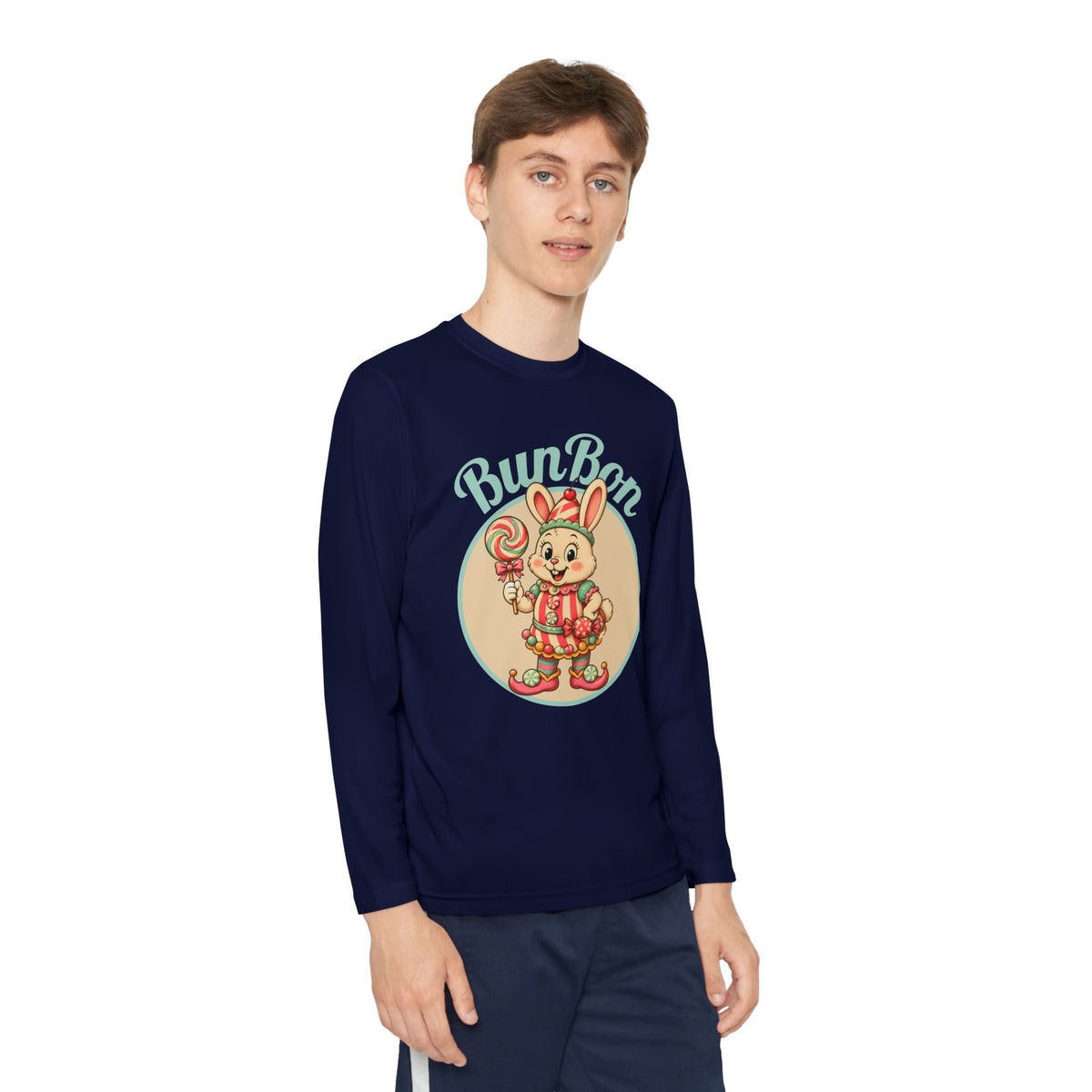 Retro BunBon Bunny Youth Long Sleeve Tee