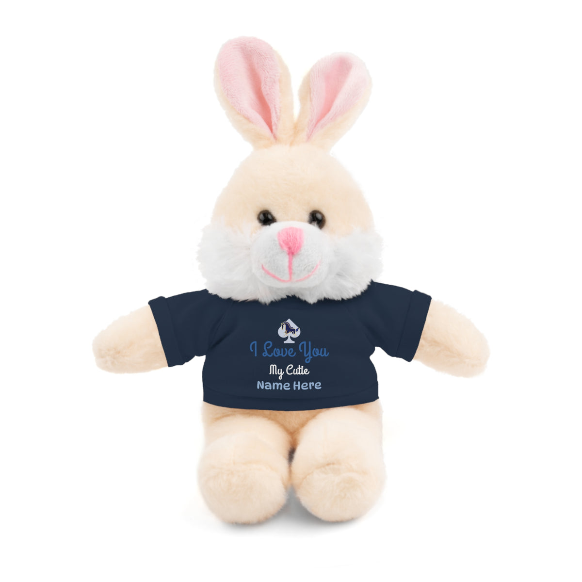 Custom Stuffed Animal with “I Love You” Tee