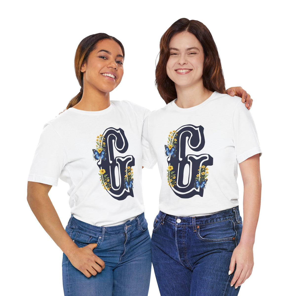 Floral Letter G Monogram T-Shirt