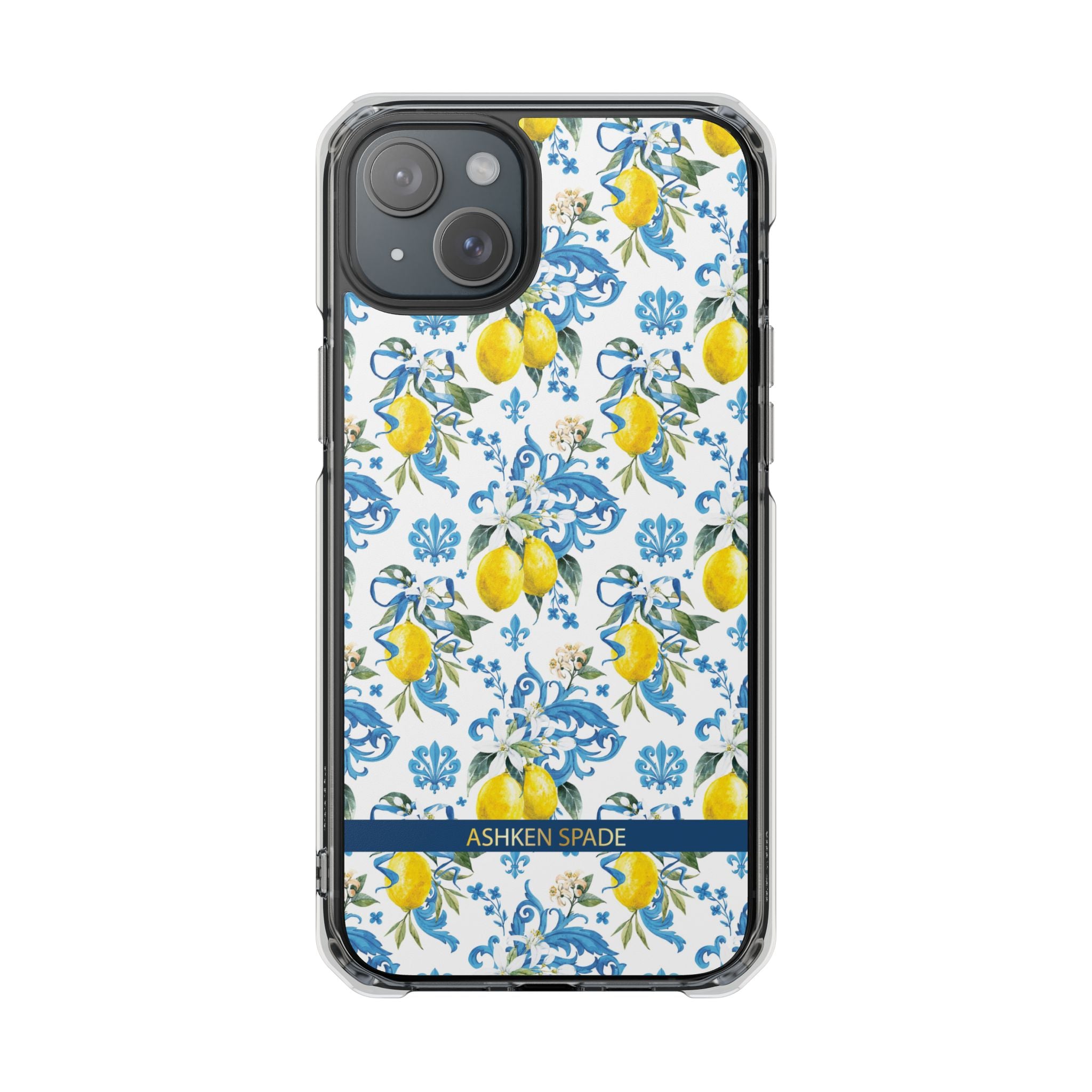 Lemon Charm with Blue Ribbon Magnetic Phone Case