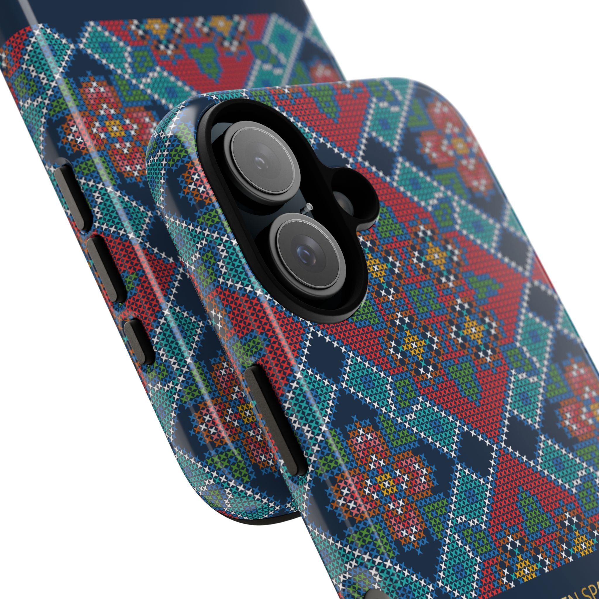 Floral Cross Stitch Phone Case
