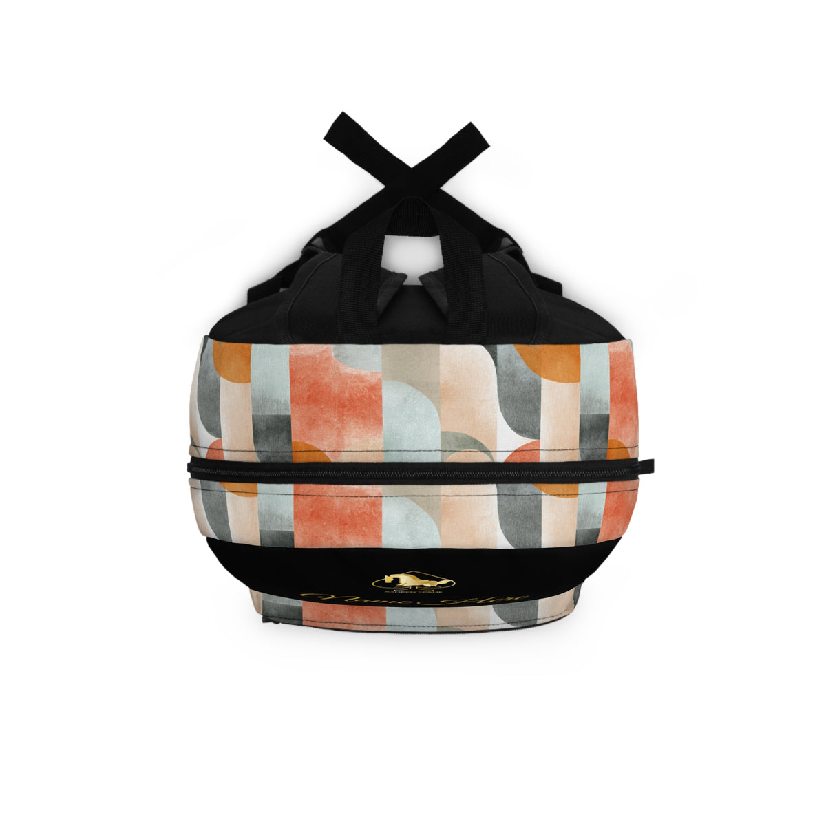 Personalized Black Retro Abstract Design Backpack