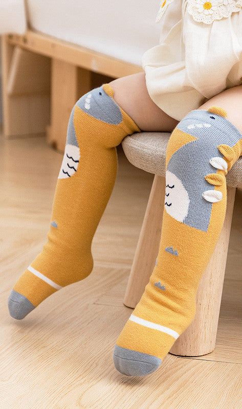 Three-dimensional Baby Over The Knee Socks Without Heels For Infants And Toddlers