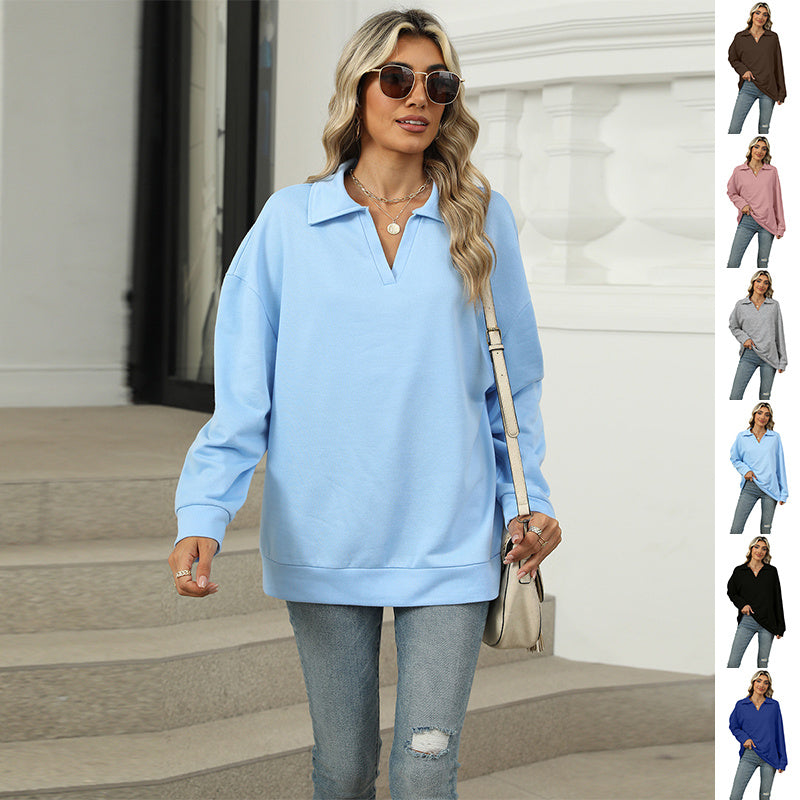 Long-sleeved Pullover Top For Womens Clothing