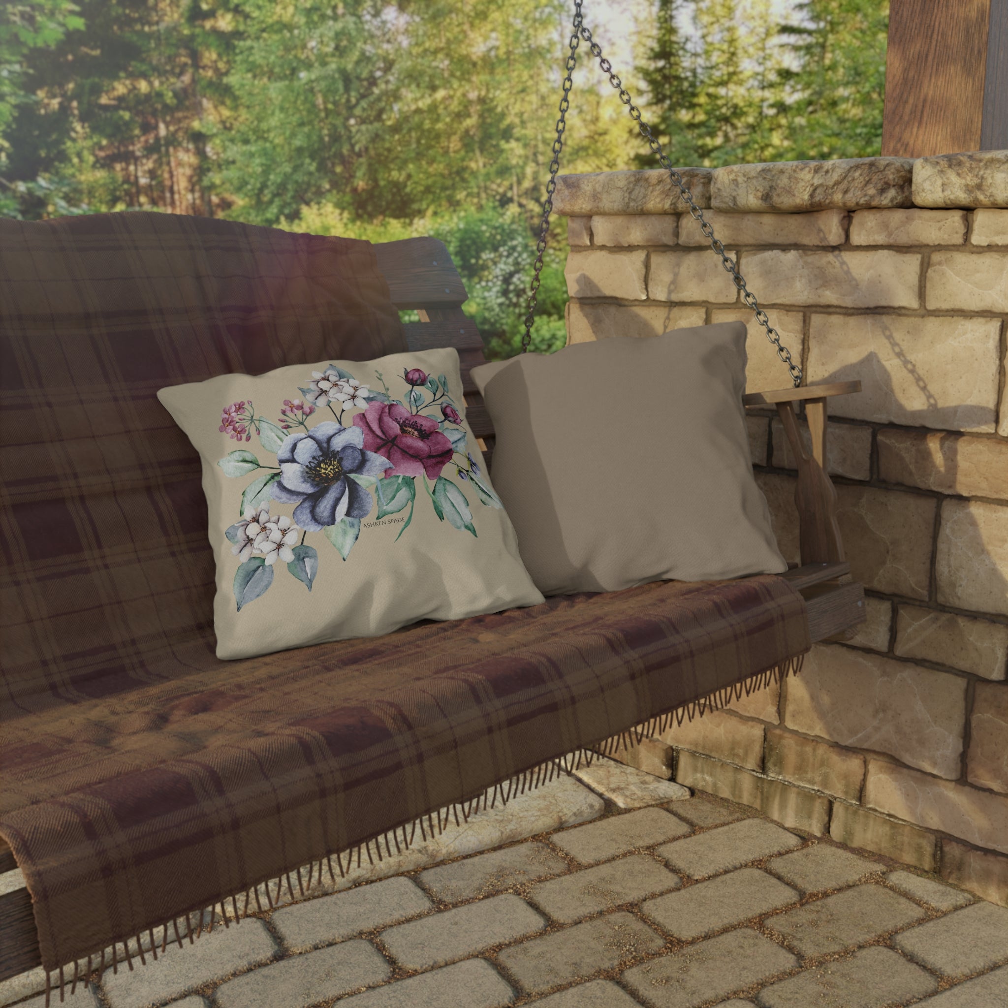 Copy of Gray Cushion With Flower