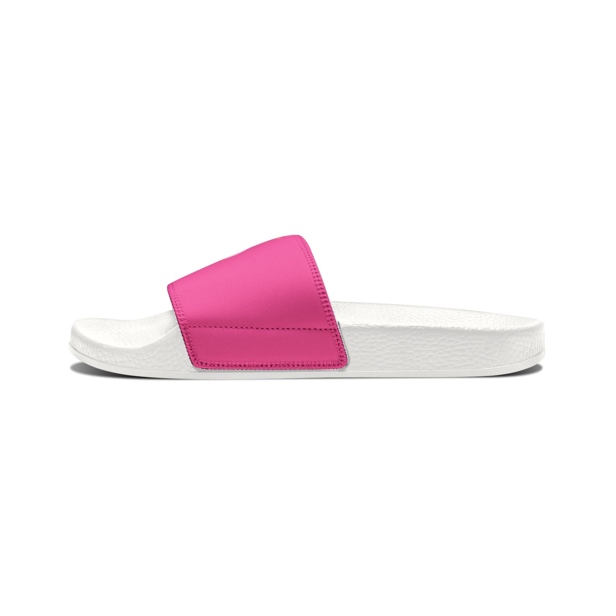 Youth Pink Slide Sandals with Ashken Spade Logo