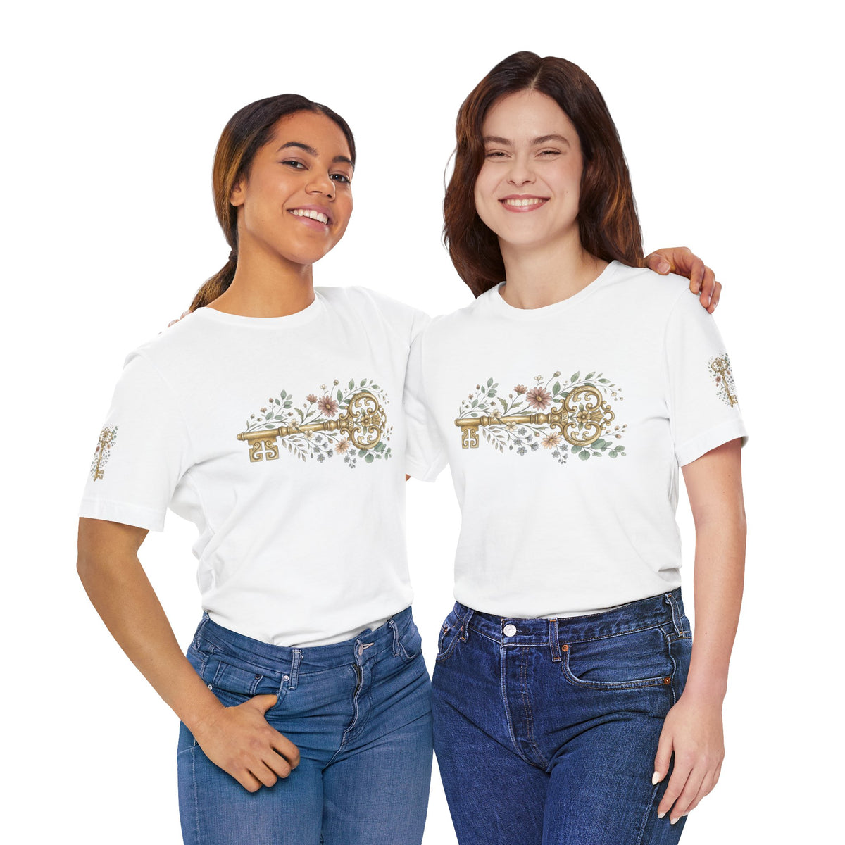 Vintage Floral Key T-Shirt