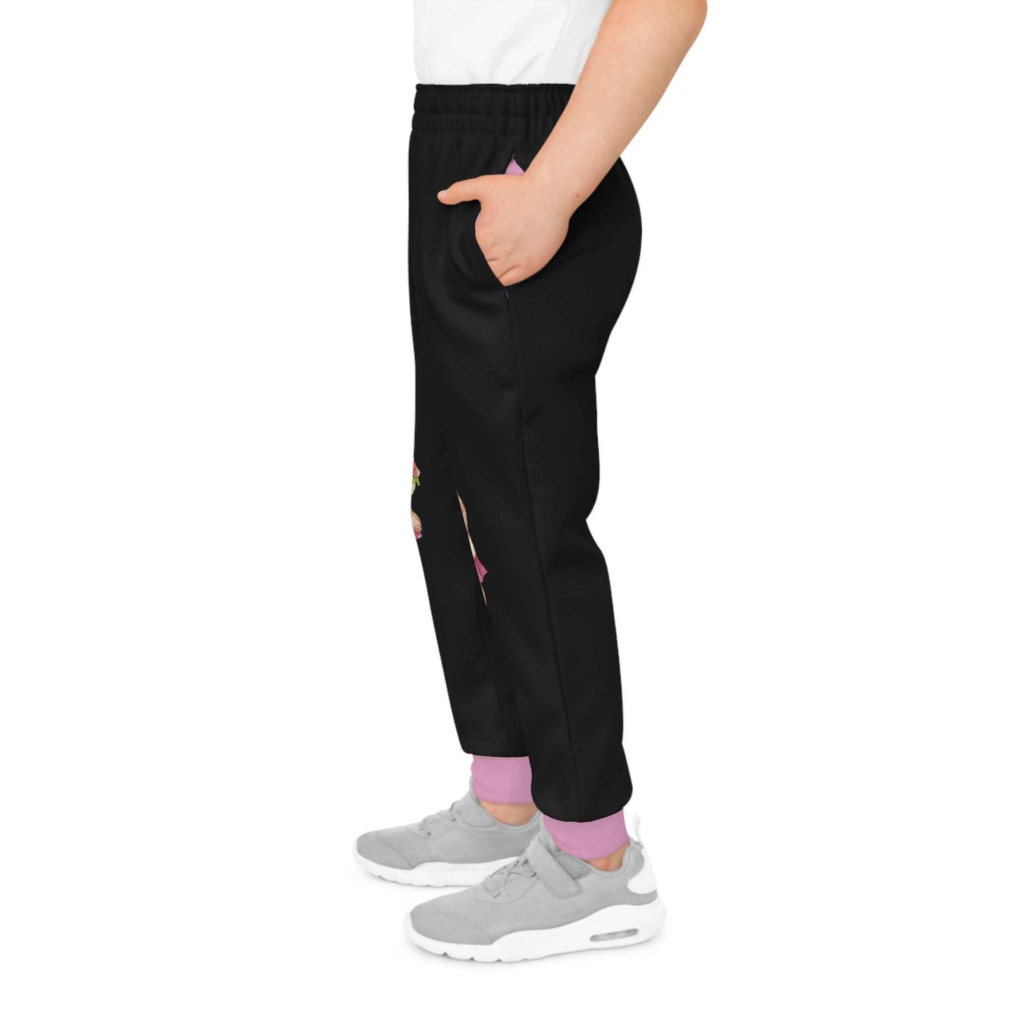 Cute Bear Ballet Design Black Jogger