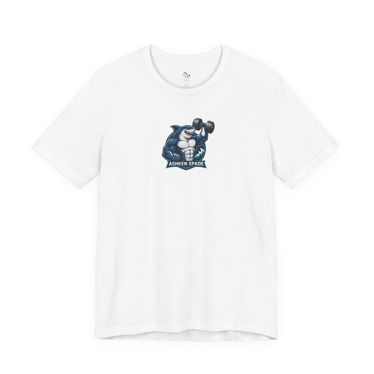 Ashken Spade Shark Weightlifter Personalized Graphic Tee