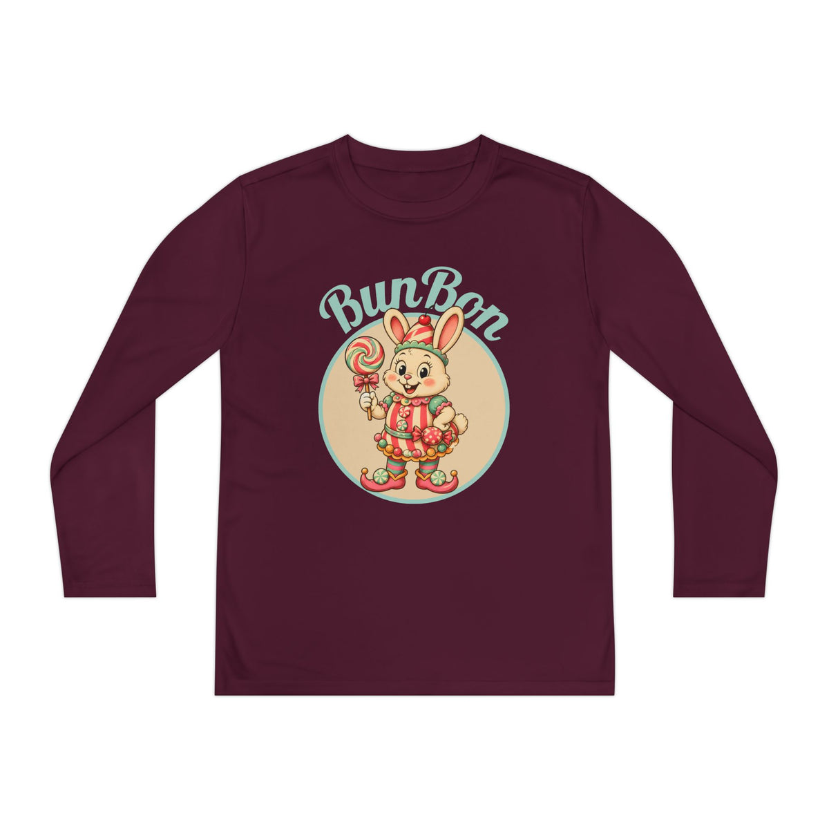 Retro BunBon Bunny Youth Long Sleeve Tee