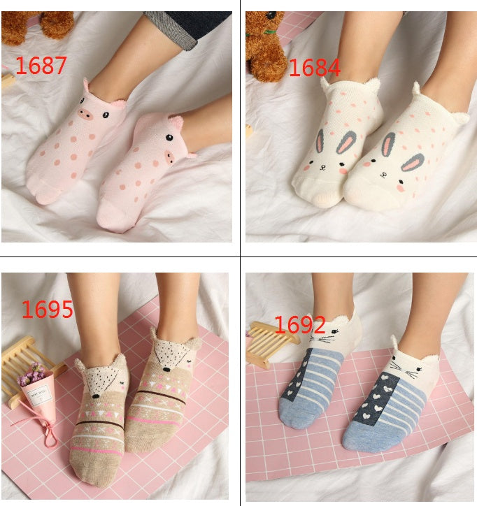 Cute Animals Cotton Short Socks Socks