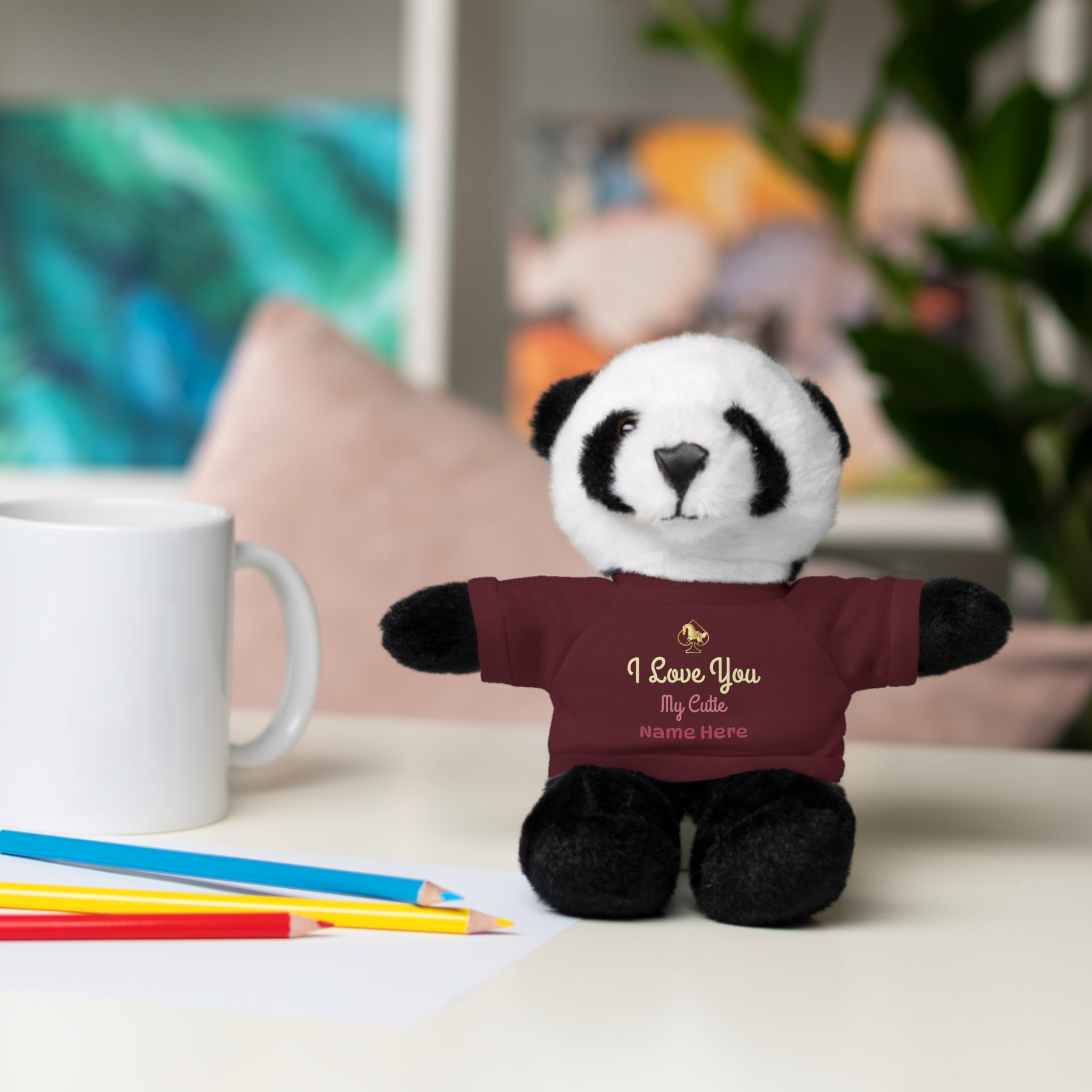 Personalized Teddy Bear with "I Love You" Tee