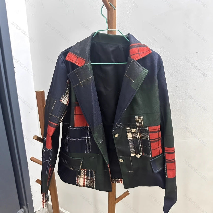 breasted Wool Suit Jacket